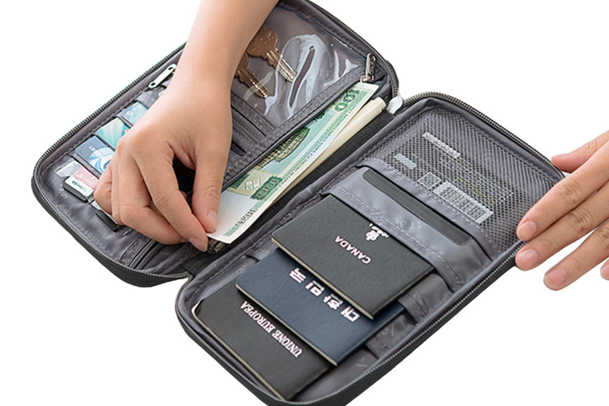Family Travel Passport Holder Credit Card ID Document Organizer