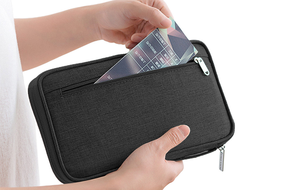 Family Travel Passport Holder Credit Card ID Document Organizer