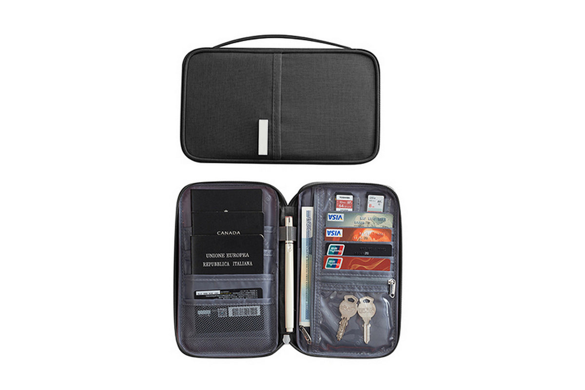Family Travel Passport Holder Credit Card ID Document Organizer
