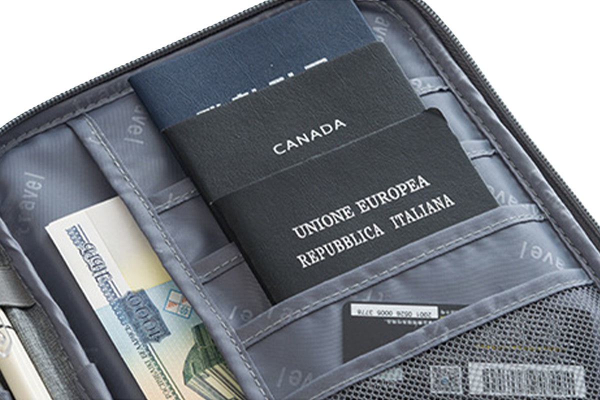 Family Travel Passport Holder Credit Card ID Document Organizer