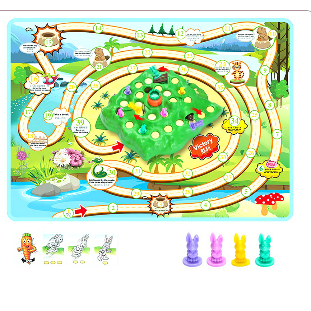 Rabbit Trap Game Toy Set Cross Country Race Board Game Early Education Toy