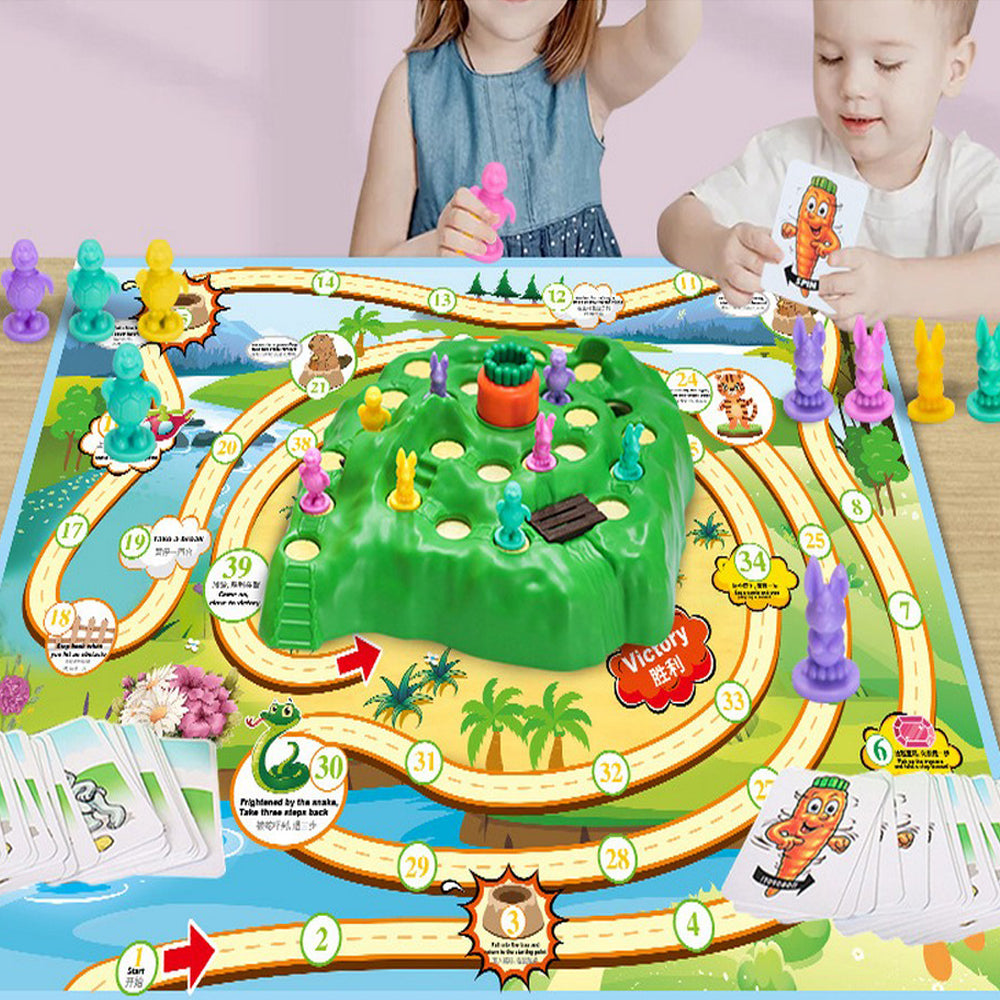 Rabbit Trap Game Toy Set Cross Country Race Board Game Early Education Toy