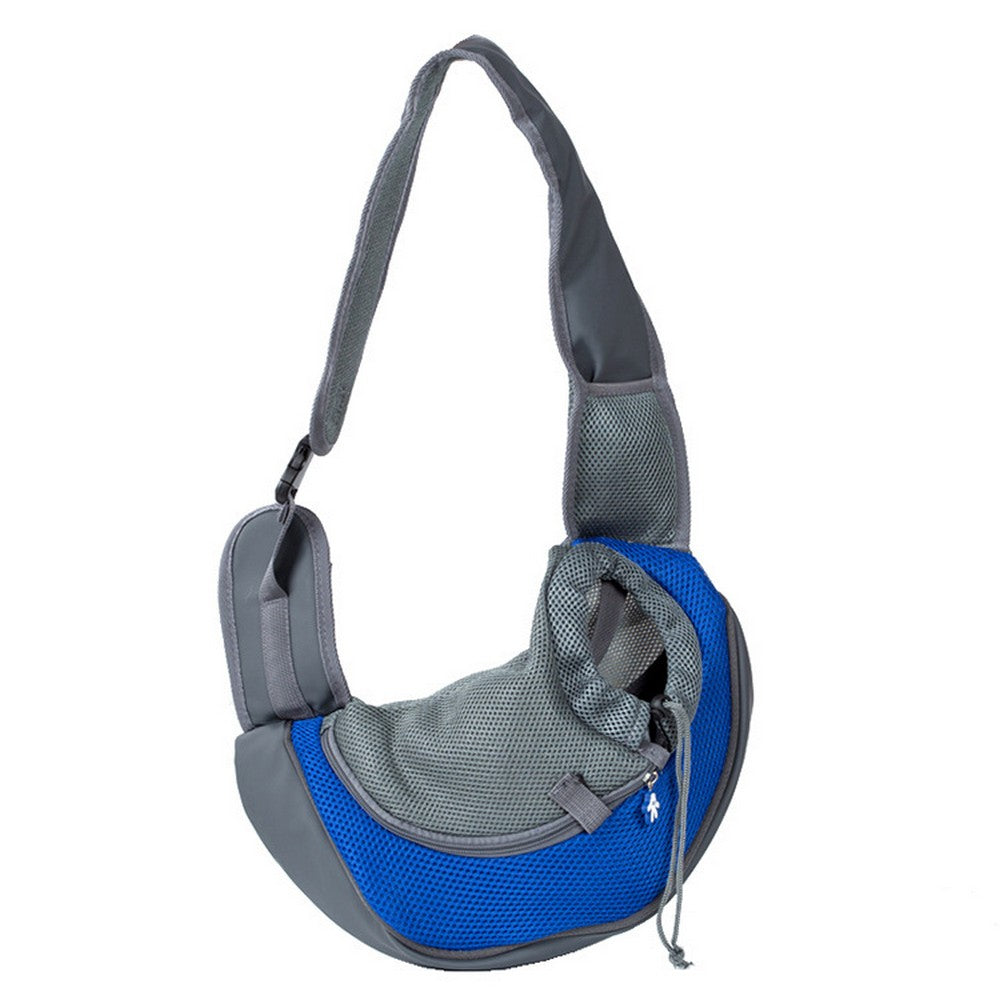 Pet Sling Carrier Bag with Phone Holder Cat Carrier Dog Carrier-Blue