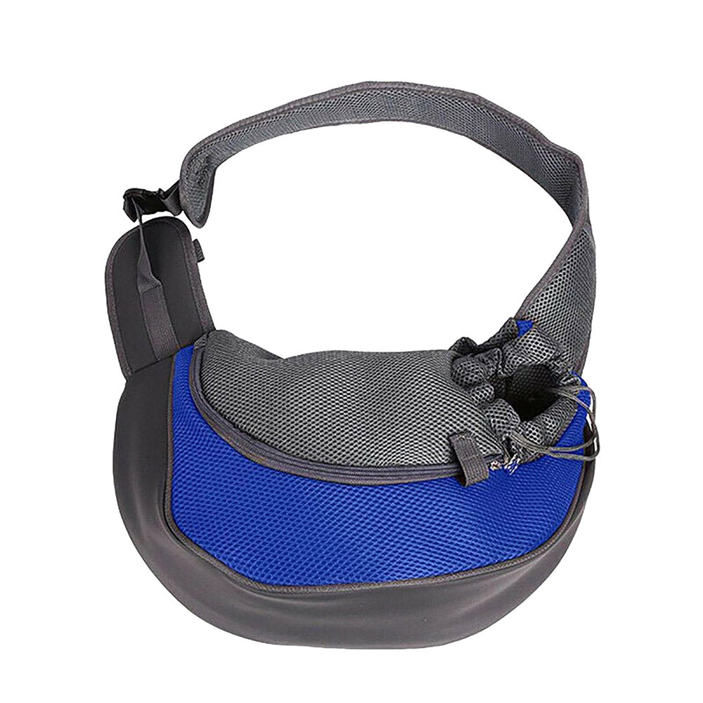 Pet Sling Carrier Bag with Phone Holder Cat Carrier Dog Carrier-Blue