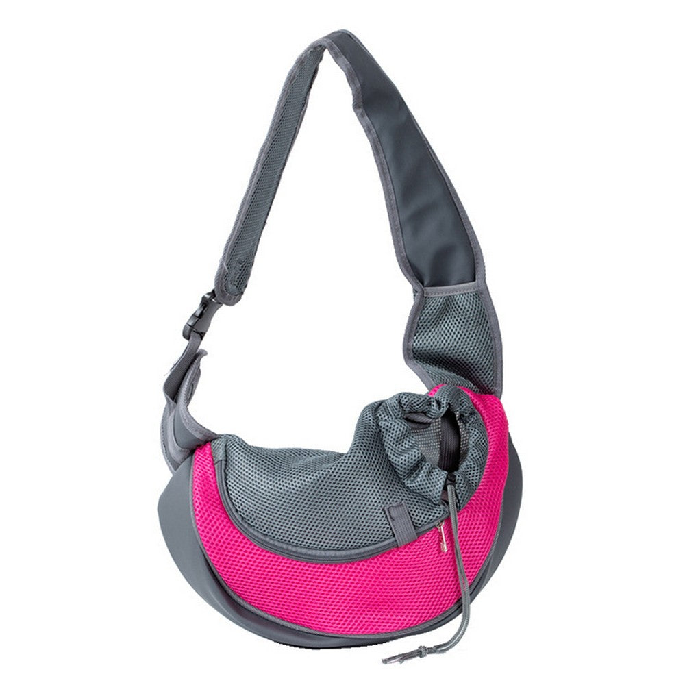 Pet Sling Carrier Bag with Phone Holder Cat Carrier Dog Carrier-Red