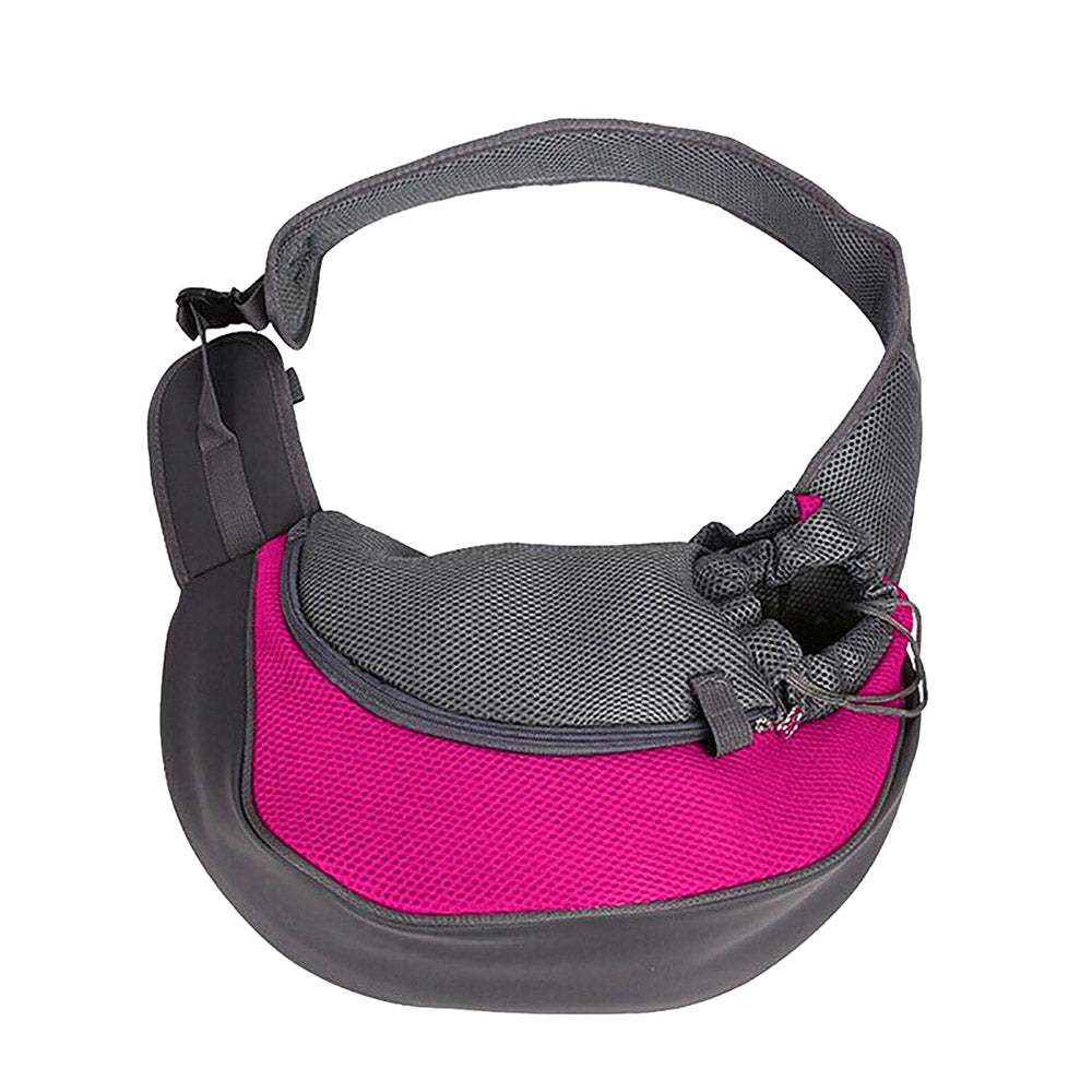 Pet Sling Carrier Bag with Phone Holder Cat Carrier Dog Carrier-Red