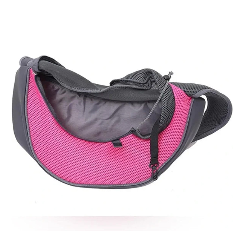 Pet Sling Carrier Bag with Phone Holder Cat Carrier Dog Carrier-Red