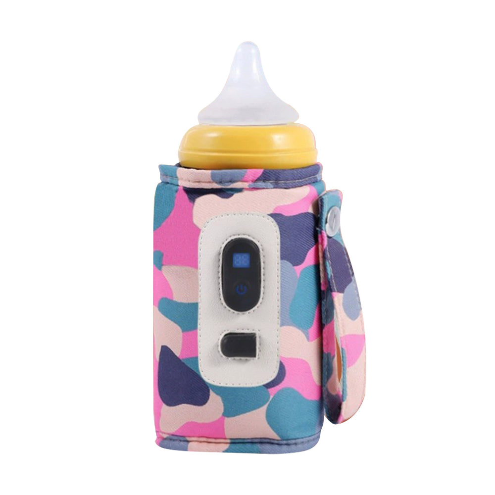 USB Digital Display Kids Travel Milk Warmer Bottle with 5-Speed Temperature