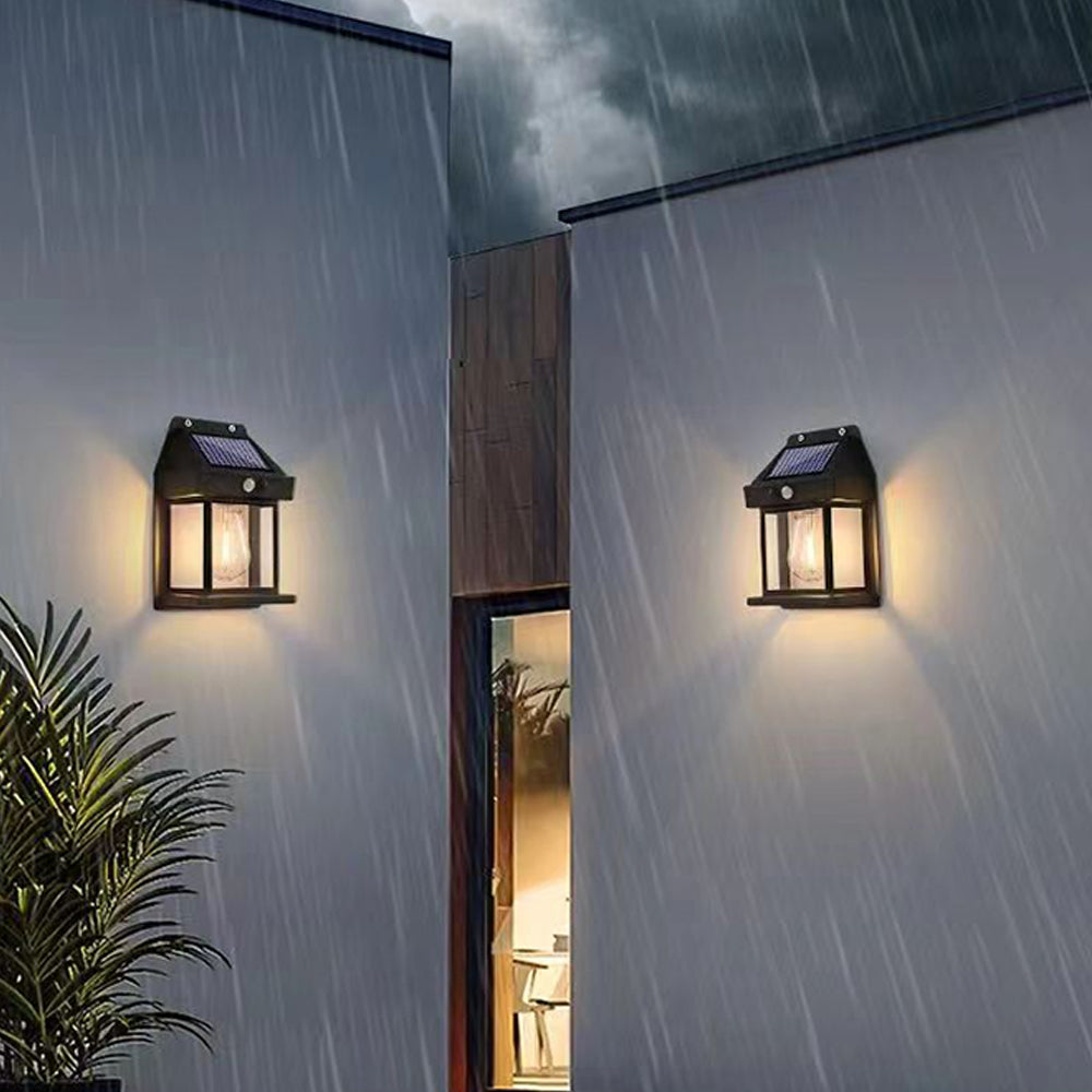 2Pcs Solar Wall Lights with 3 Modes Outdoor for Backyard