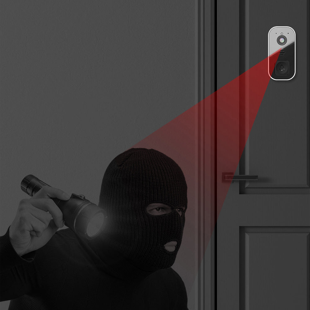 Wireless Smart Visual Doorbell with Water-resistant Security Camera and Dingdong Machine