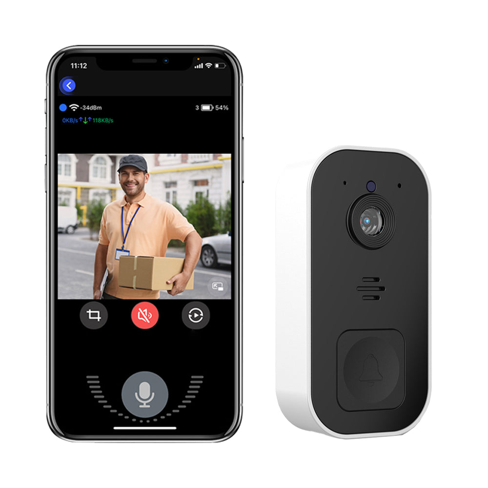 Wireless Smart Visual Doorbell with Water-resistant Security Camera and Dingdong Machine