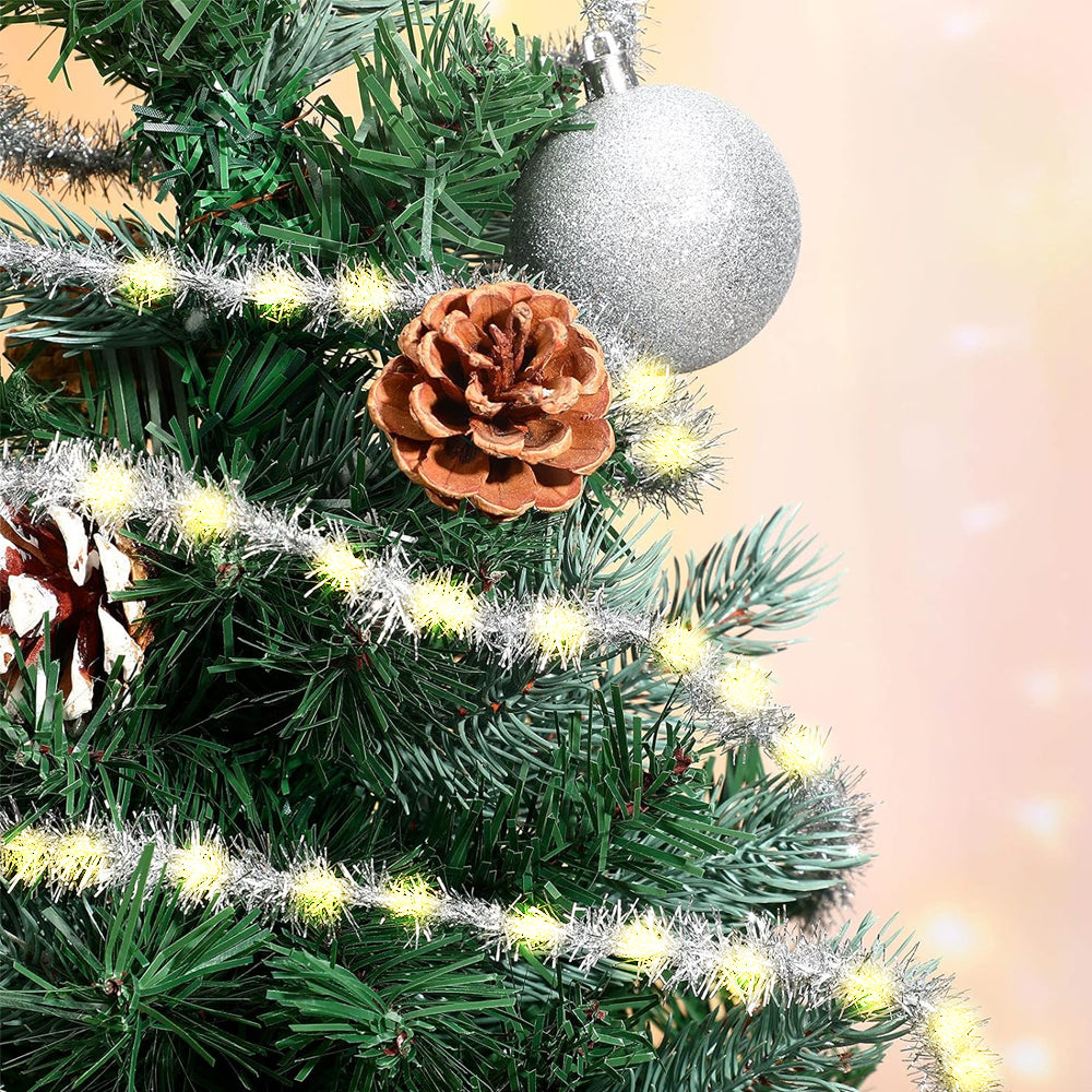 2Pcs 20 LED Lights Hanging Christmas Garland Decorative String Lights for Christmas Tree