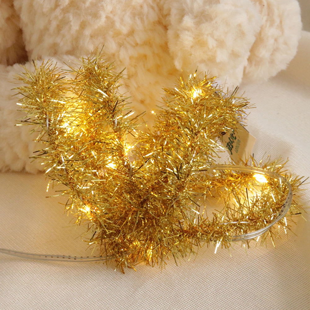 2Pcs 20 LED Lights Hanging Christmas Garland Decorative String Lights for Christmas Tree