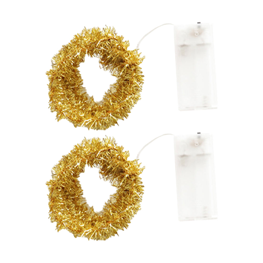 2Pcs 20 LED Lights Hanging Christmas Garland Decorative String Lights for Christmas Tree