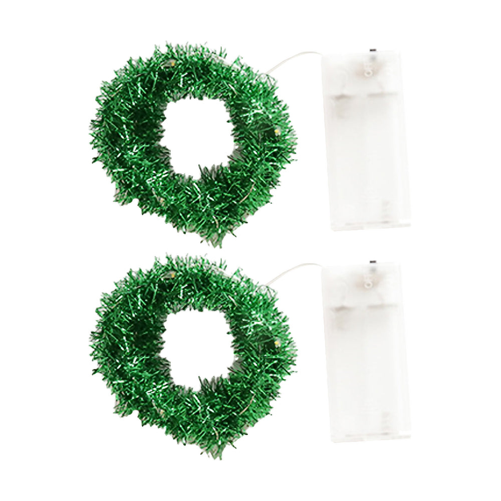 2Pcs 20 LED Lights Hanging Christmas Garland Decorative String Lights for Christmas Tree