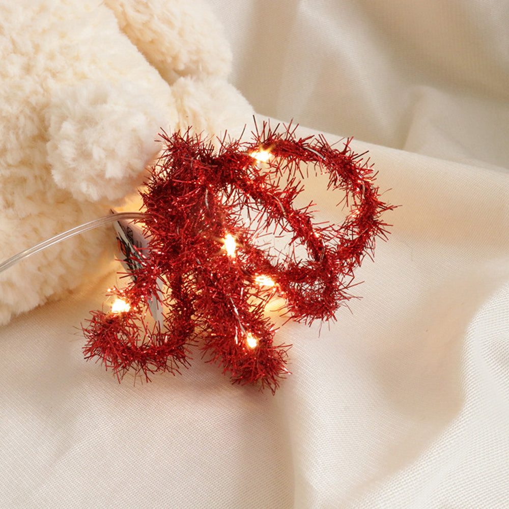 2Pcs 20 LED Lights Hanging Christmas Garland Decorative String Lights for Christmas Tree