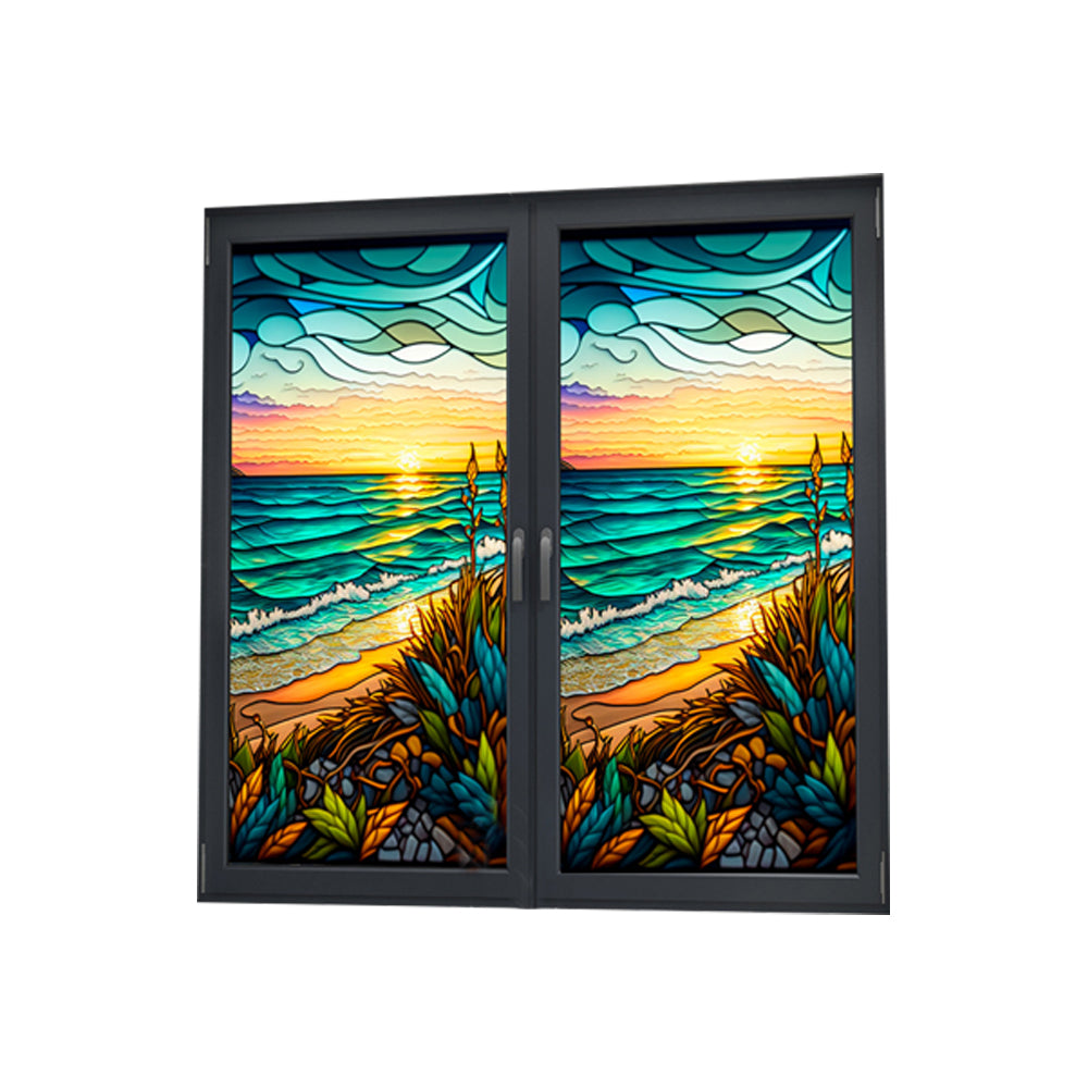 2 Sheets Static Cling Privacy Window Sticker-Sun Rise