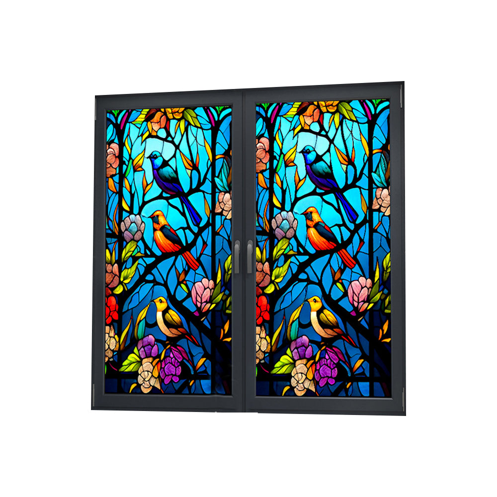 2 Sheets Static Cling Privacy Window Sticker-3 Birds