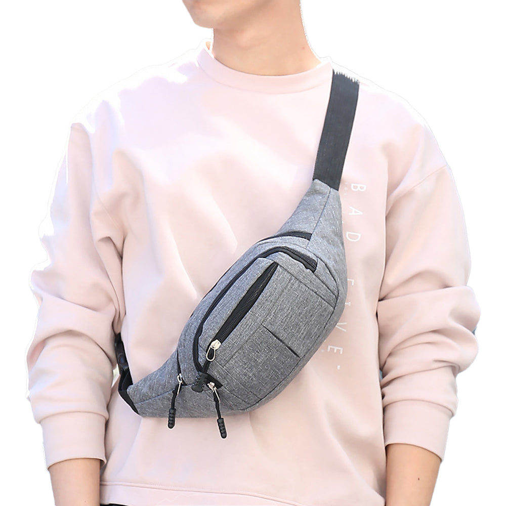 Unisex Sling Bag Chest Pack Fanny Pack Sports Waist Bag Wallet
