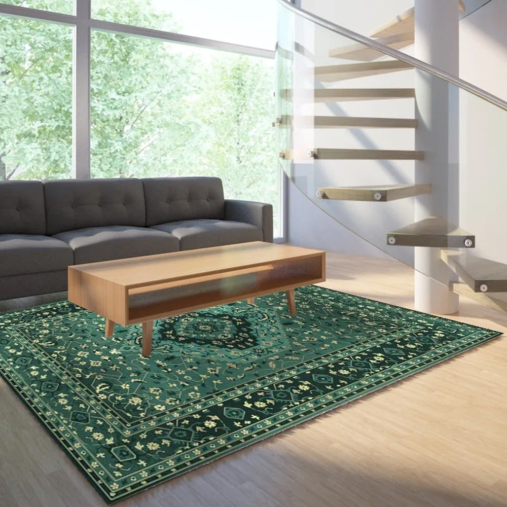 Bohemian Rug Floor Protector Mat Non-Slip Carpet Vintage Rugs for Home Decoration