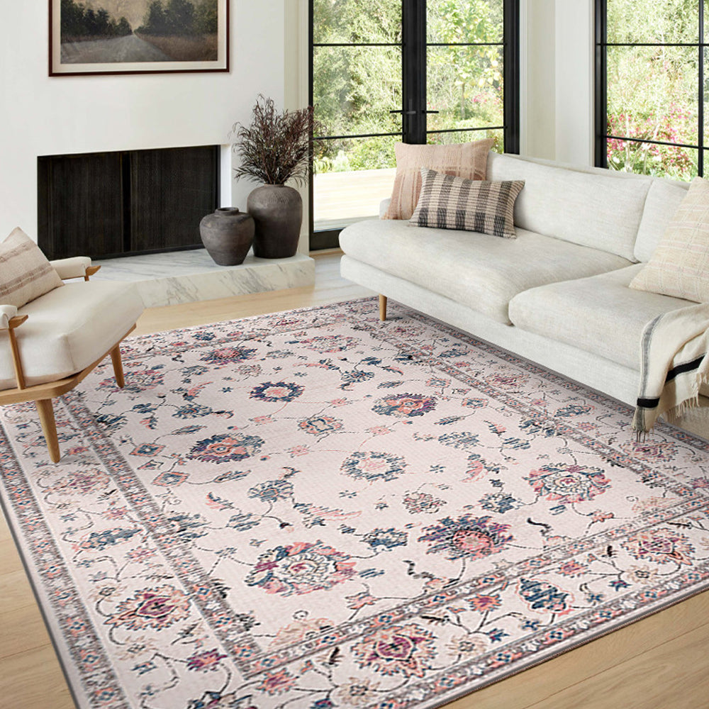 Bohemian Rug Floor Protector Mat Non-Slip Carpet Vintage Rugs for Home Decoration