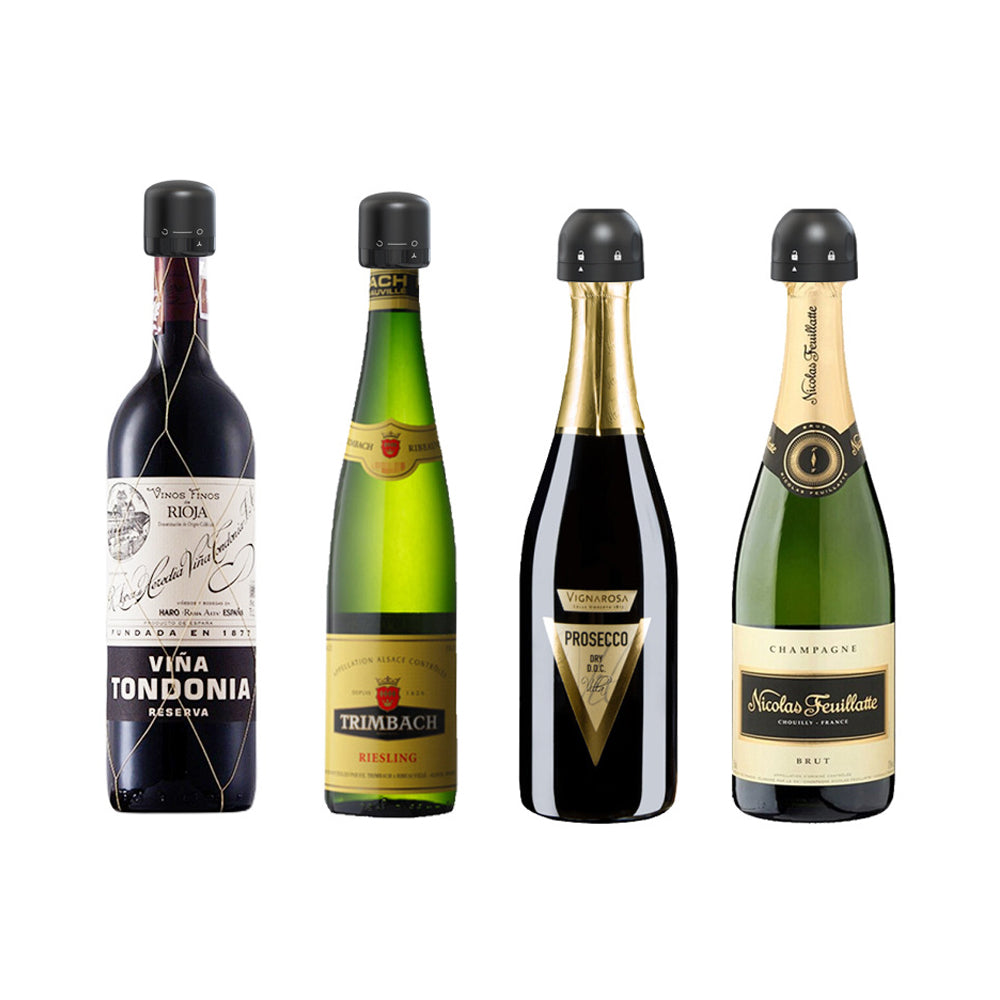 2Pcs Wine and Champagne Bottle Stopper Cap
