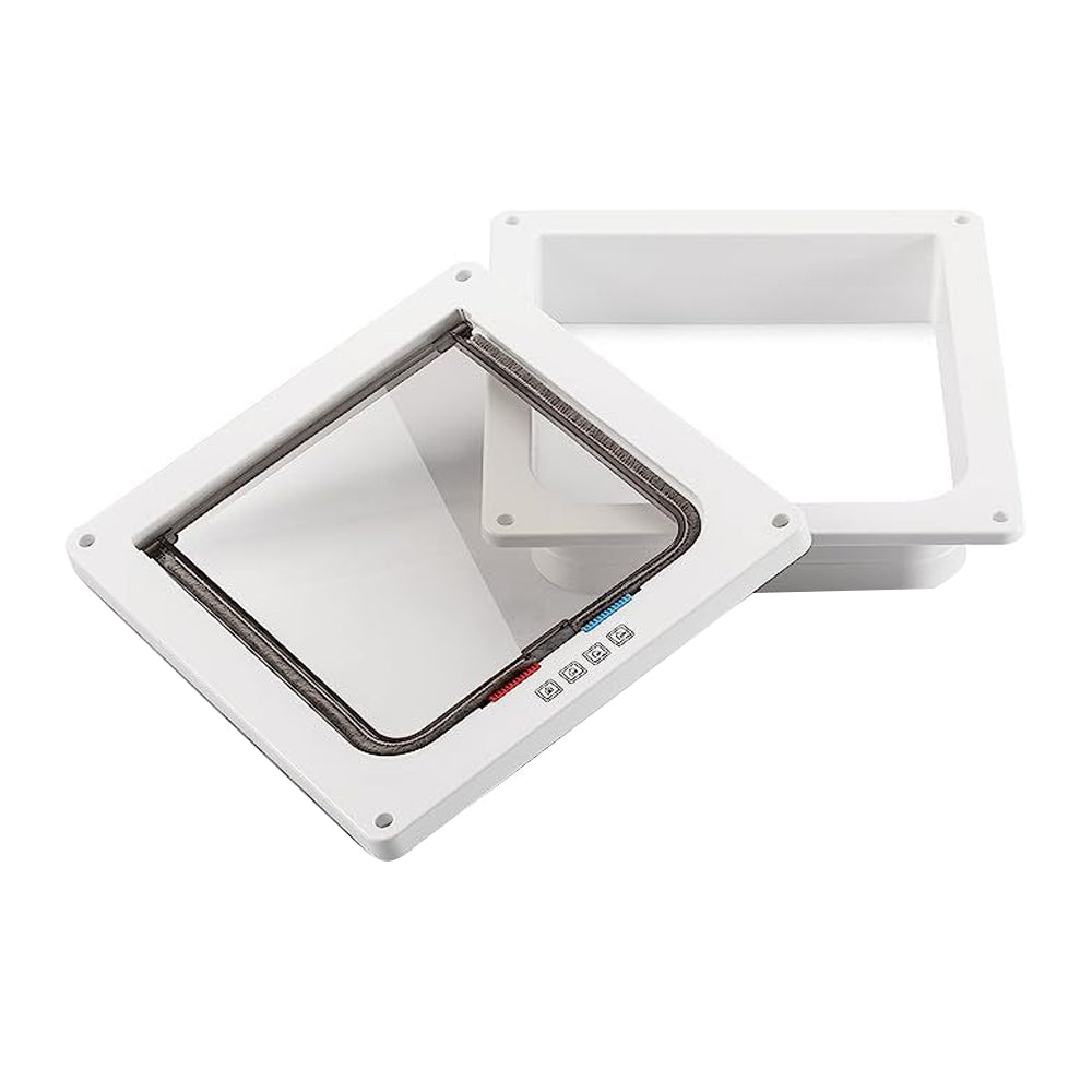 4 Ways Pet Door Locking Dog Cat Flap Adhesive Frame