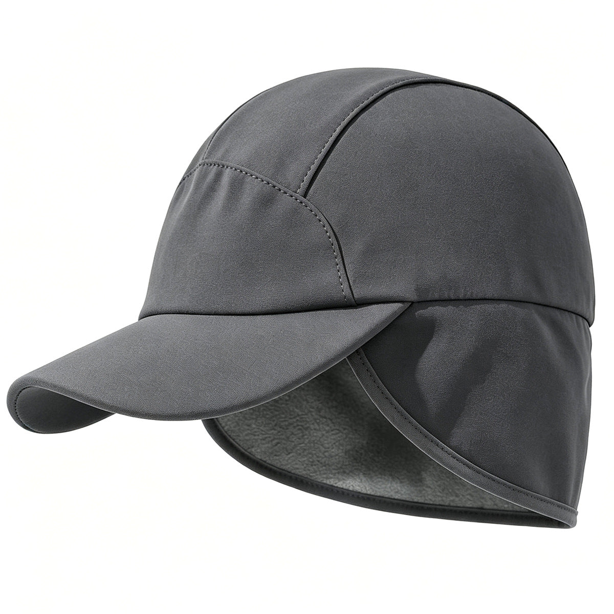 Fleece Lined Winter Earflap Hat with Ponytail Hole Windproof Thermal Baseball Cap