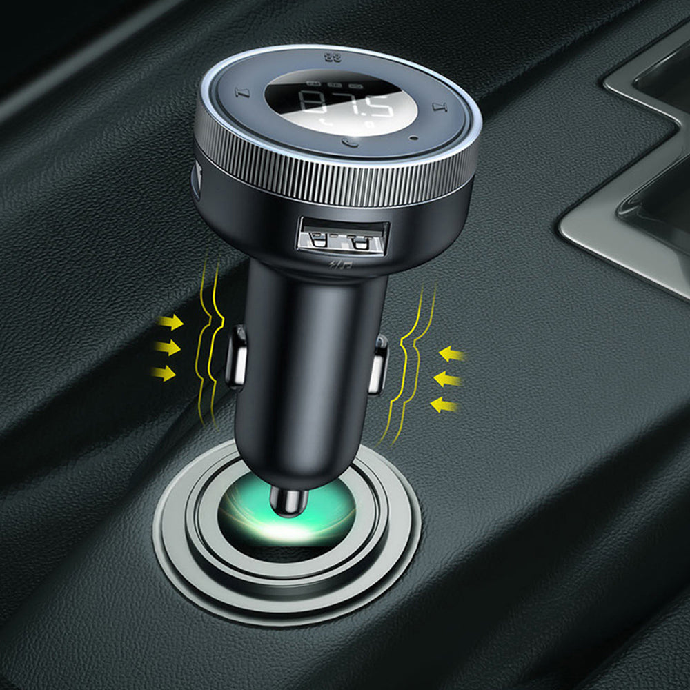 Bluetooth 5.0 Radio Car Kit Wireless FM Transmitter USB Charger Player