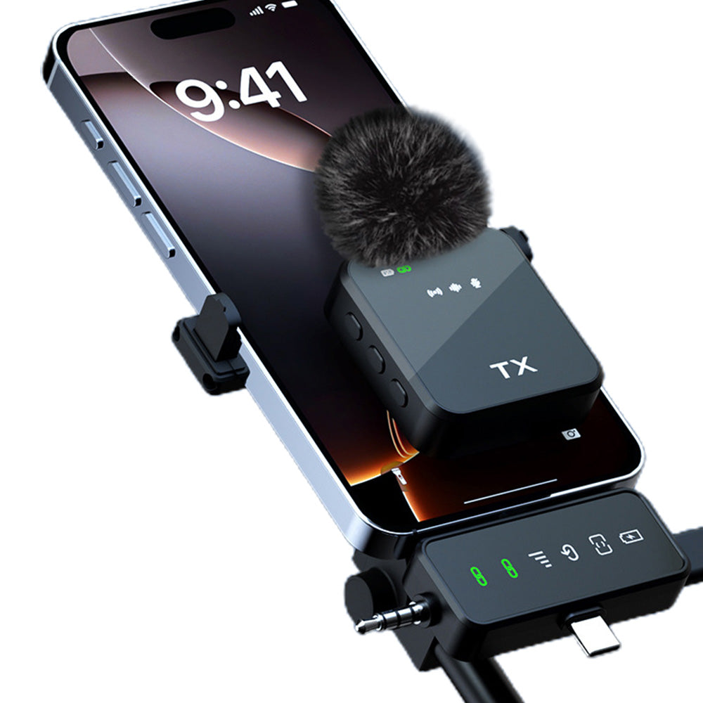 Wireless Lavalier Microphone Set with Noise Reduction