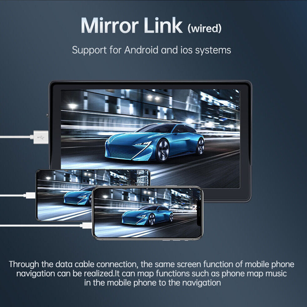 7-Inch Portable Wireless CarPlay Smart Display with AHD Camera