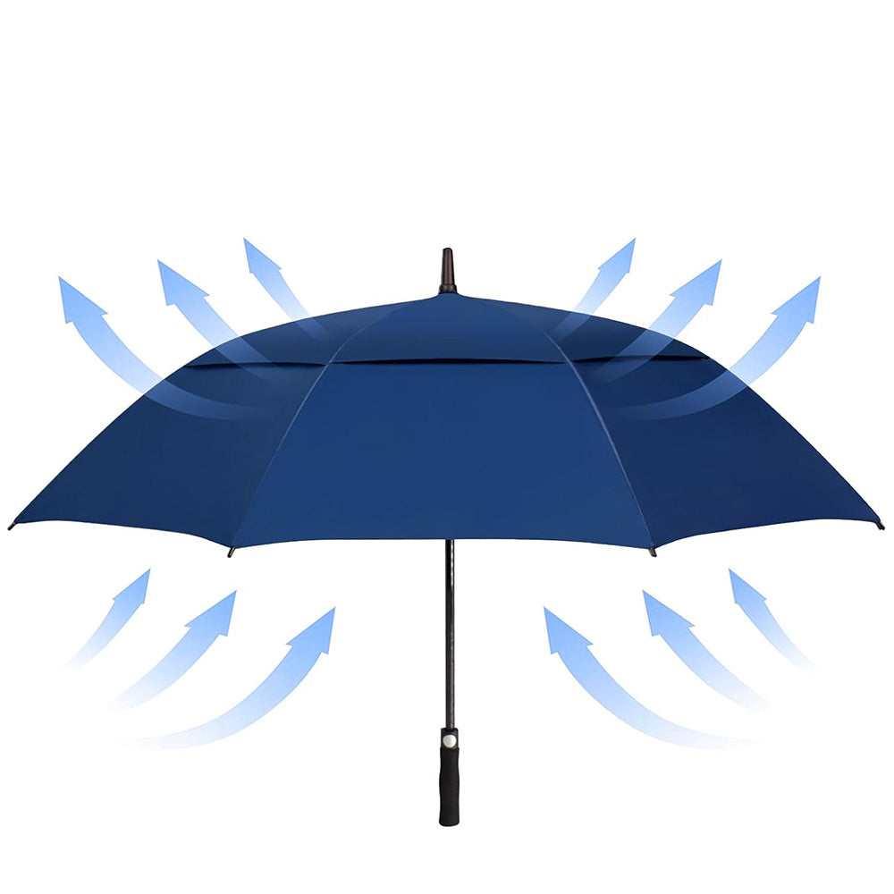 Extra Large Auto Open Double-Layer Golf Umbrella Windproof 30-Inch