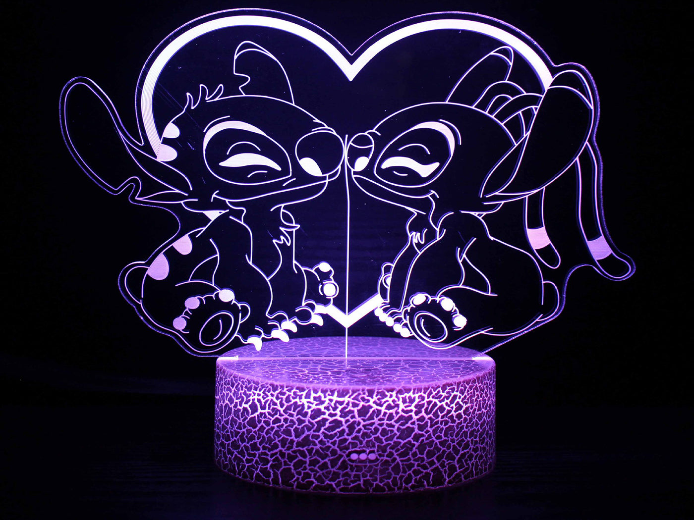 Stitch Inspired Acrylic Night Light 3D Illusion led Desk lamp
