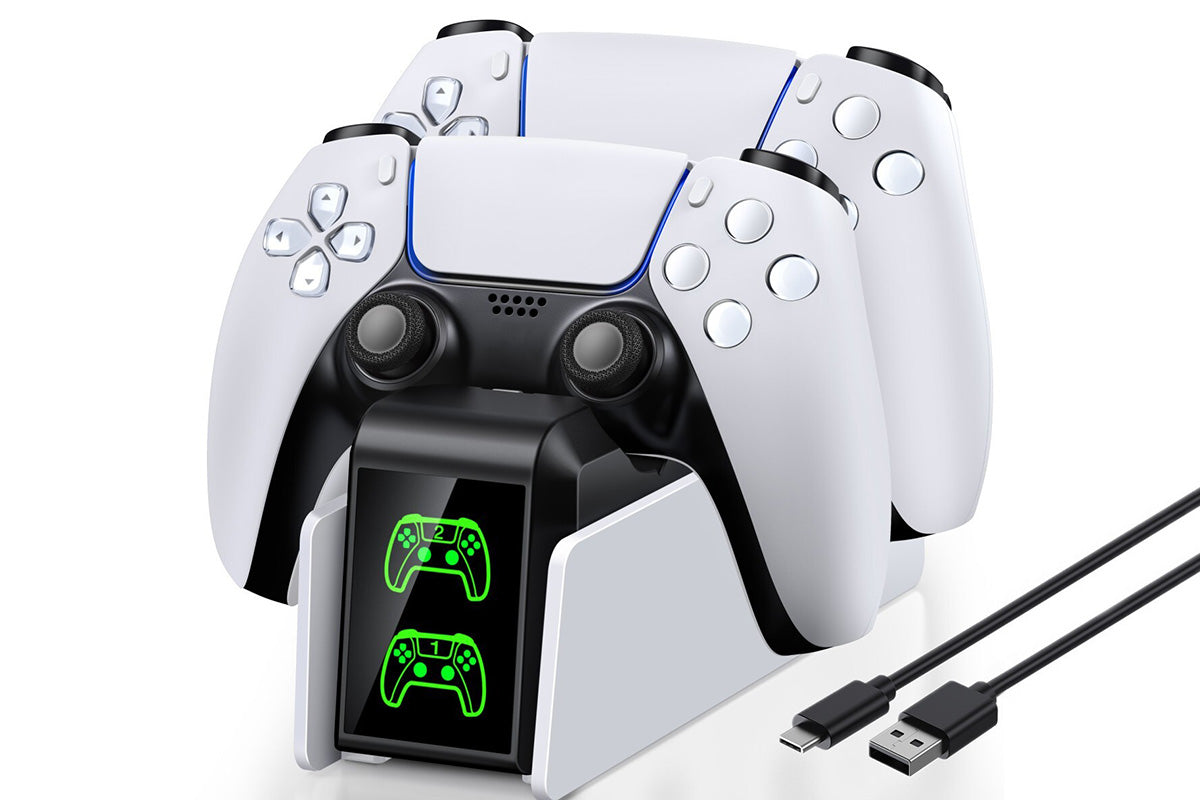 PS5 Controller Charging Station Dual Fast Charge Dock with LED Indicator