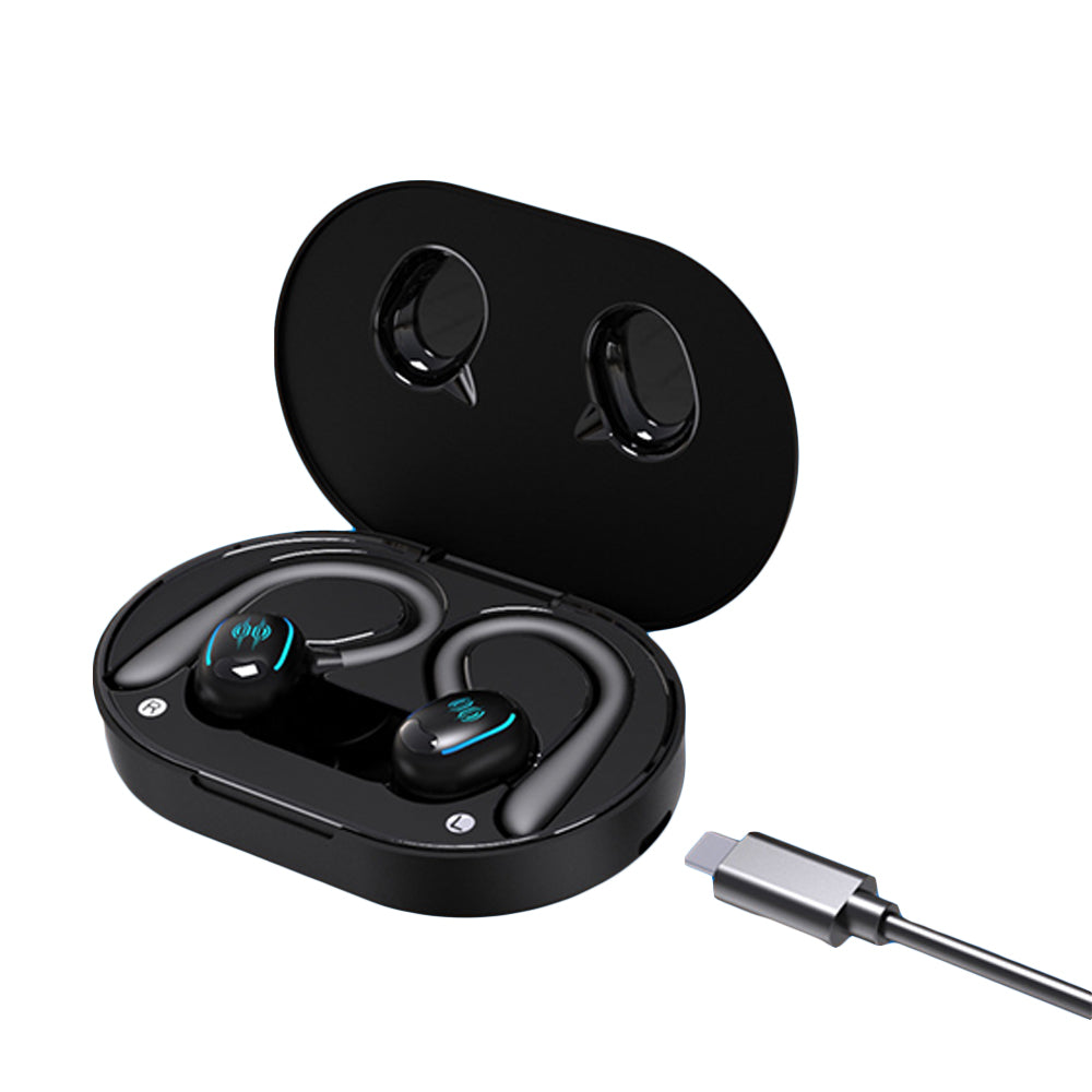 Wireless Earbuds with LED Display and Ear Hooks