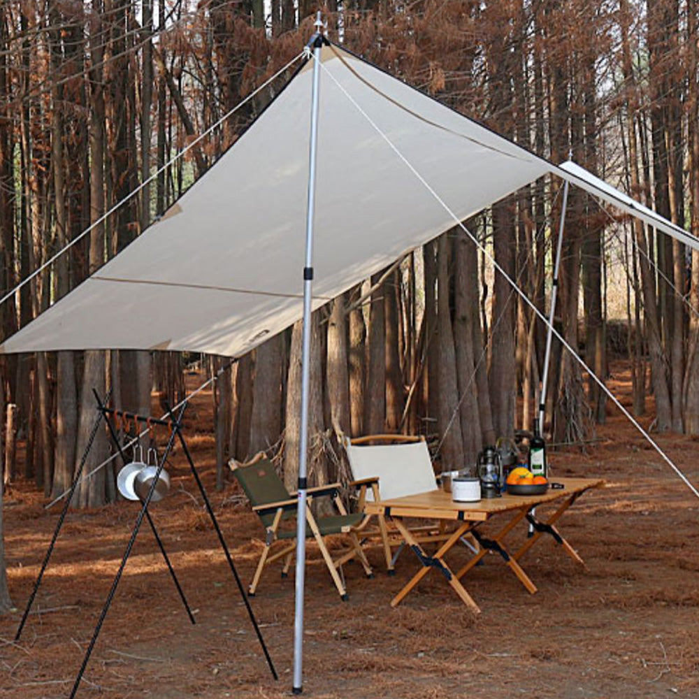 2 Pack Adjustable Aluminium Tarp Poles 09 to 23m Telescopic Camping