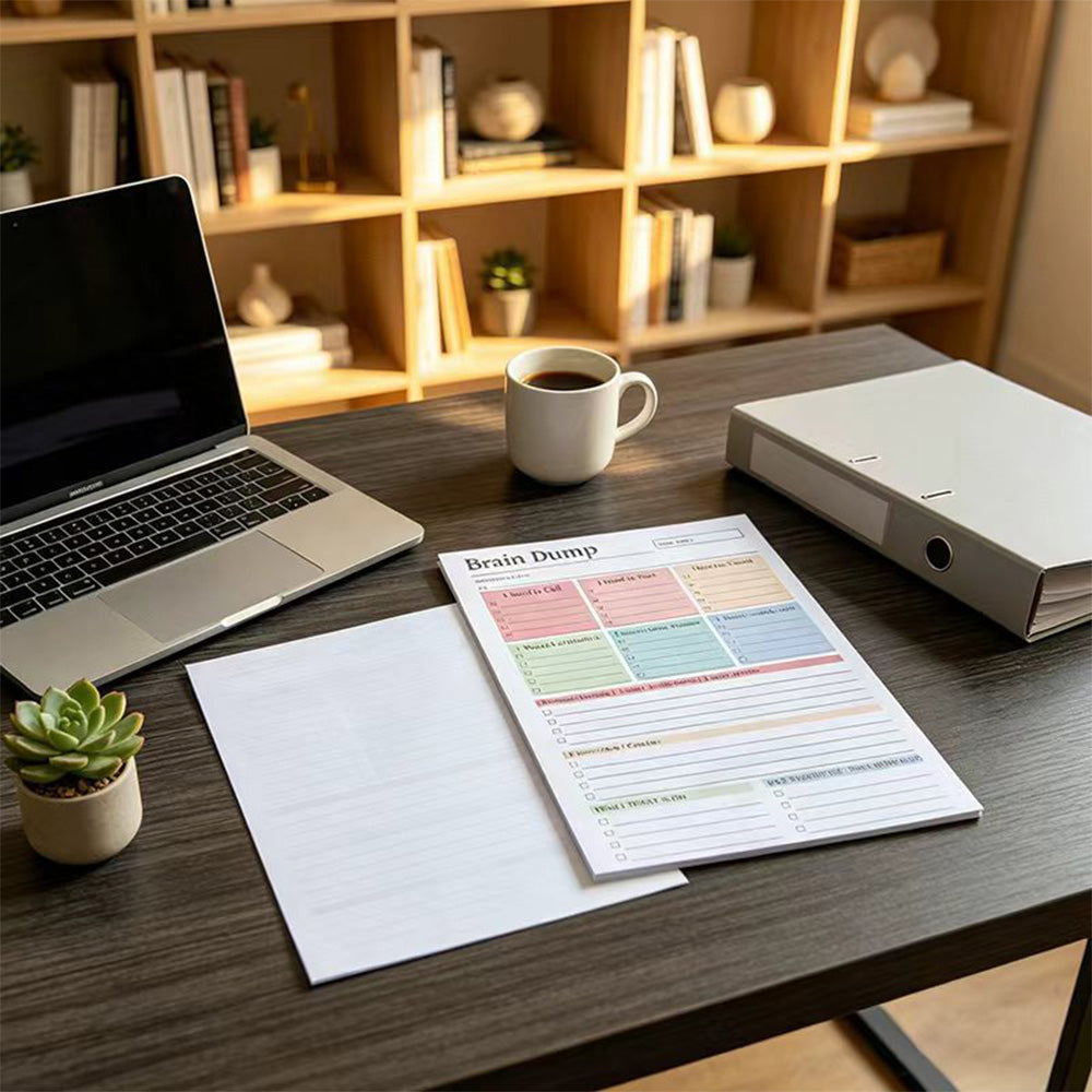 Brain Dump Notepad Planner Notebook for Students Teachers and Office Staff