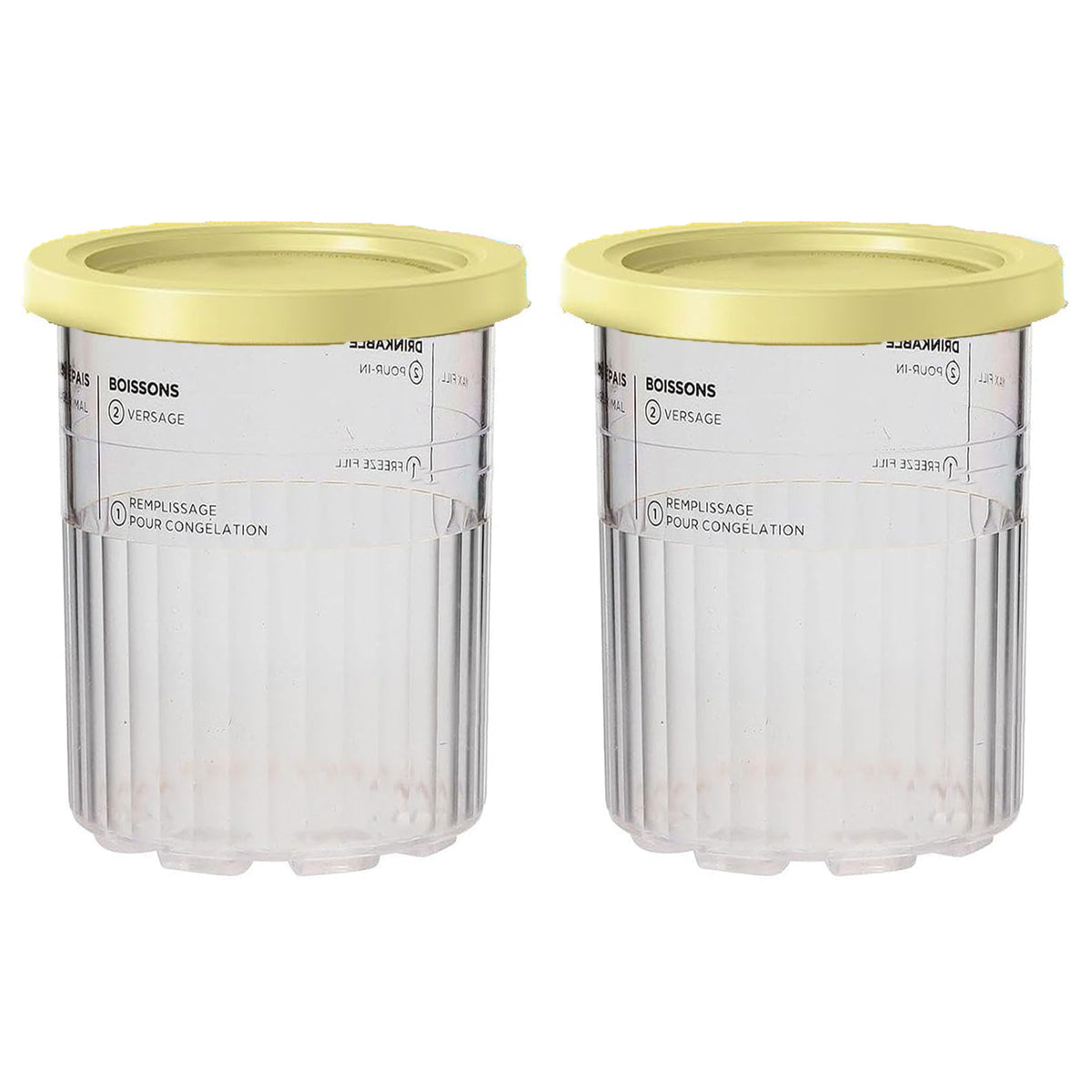 2Pcs Ice Cream Pints Containers And Lids, Compatible With Ninja NC500, NC501 Series
