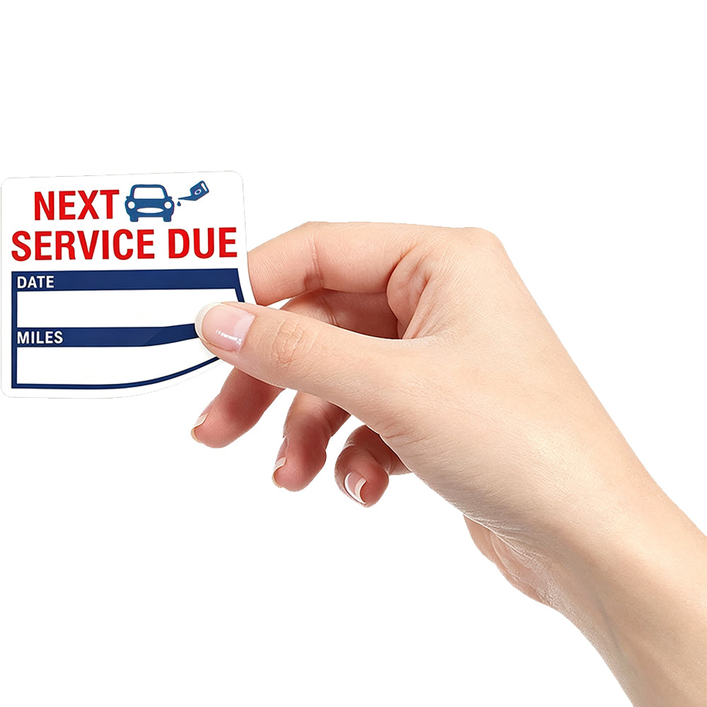300 PCS Self Adhesive Vehicle Maintenance Reminder Labels for Car