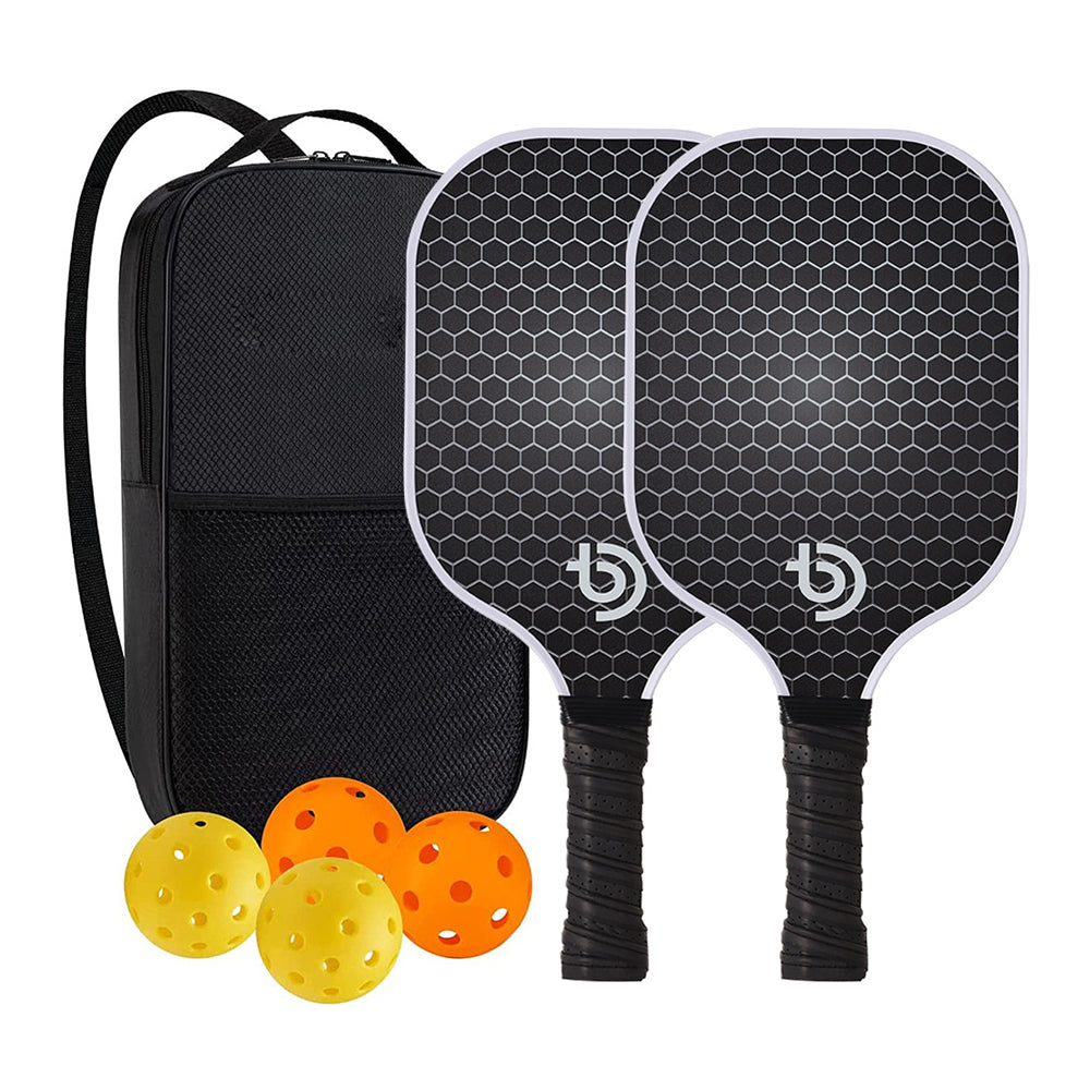 Fiberglass Surface Pickleball Rackets Set with Balls and Carry Bag