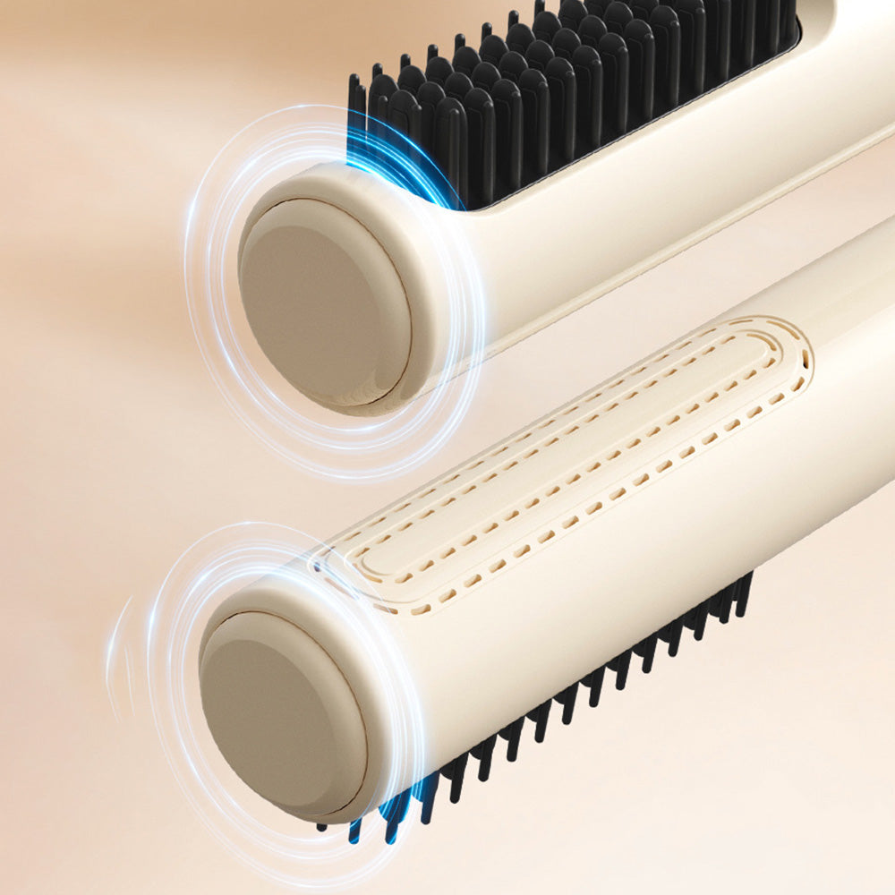 Wireless Hair Straightener Brush with Cool Air Styling Comb