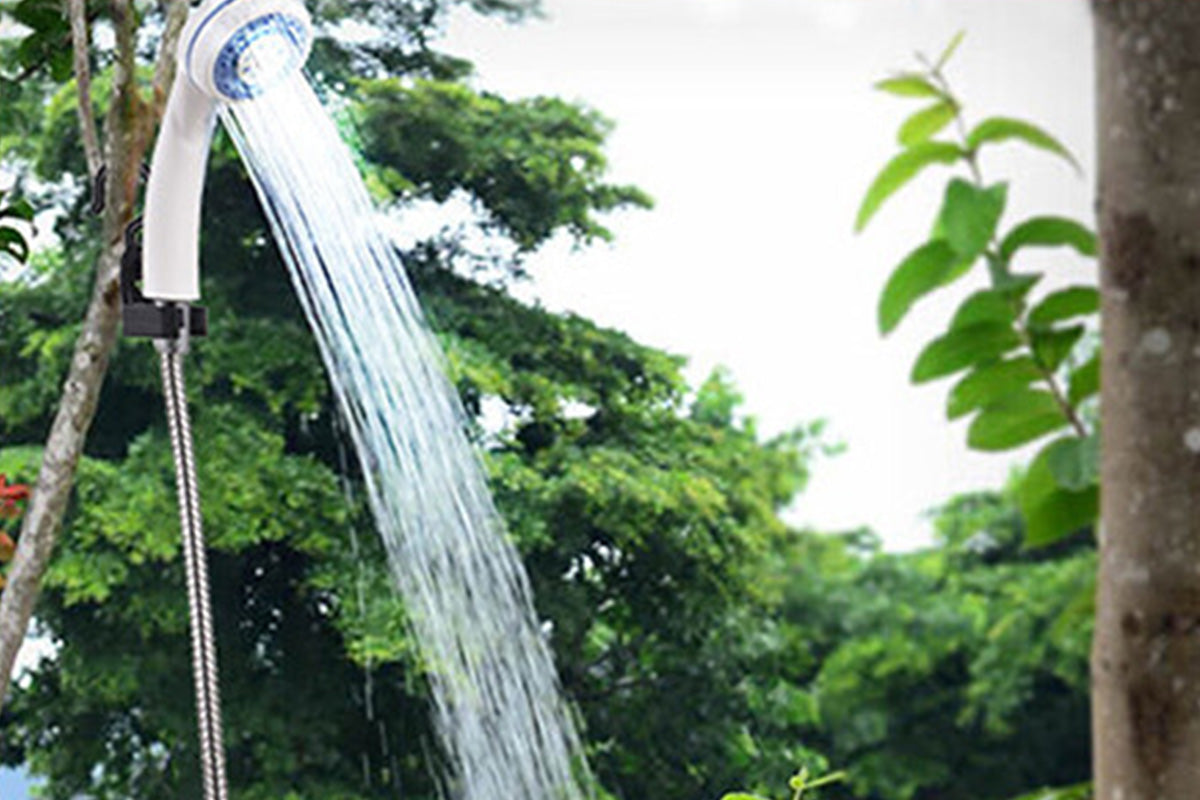 Portable Camping Shower Pump USB Rechargeable Outdoor RV Travel Shower