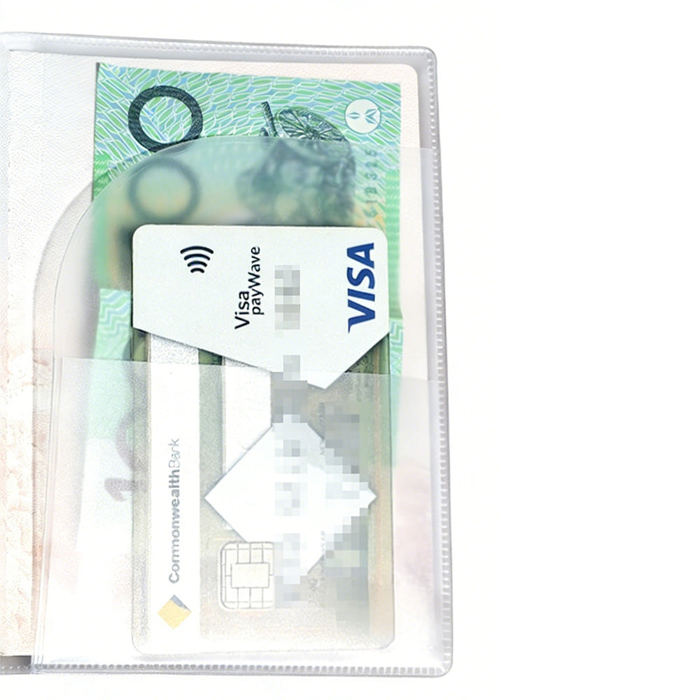 5 Pack Passport Cover Transparent Protector Case with Card Slots