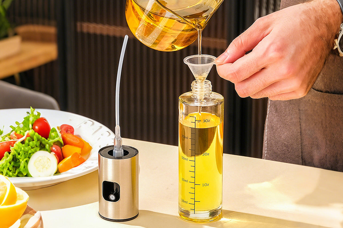 100ml Glass Olive Oil Sprayer Oil Dispenser Bottle for Cooking Salad BBQ Grilling