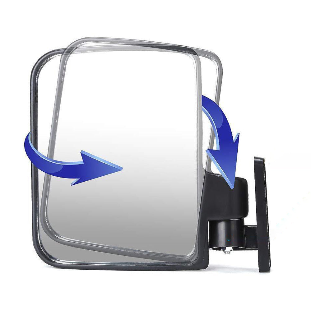 1 Pair Adjustable Golf Cart Universal Side Rear View Mirrors For Club EZGO Yamaha