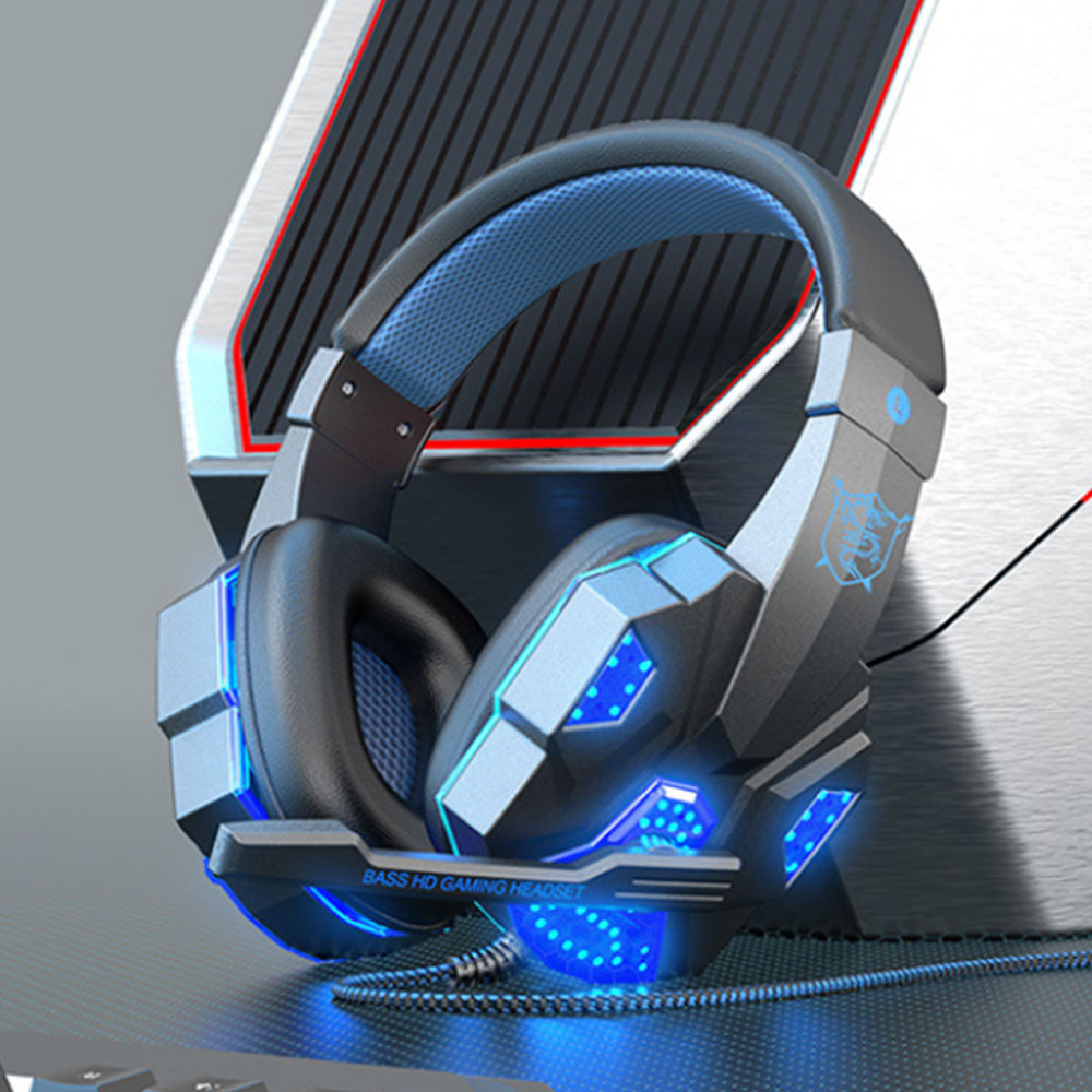 Wired Gaming Headset Headphones with Microphone Led Light
