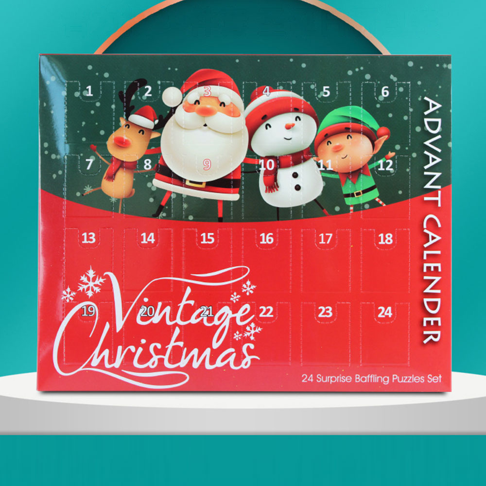24 Days of Brain Teaser Puzzles Toys Kit Advent Calendar Christmas Countdown Gifts