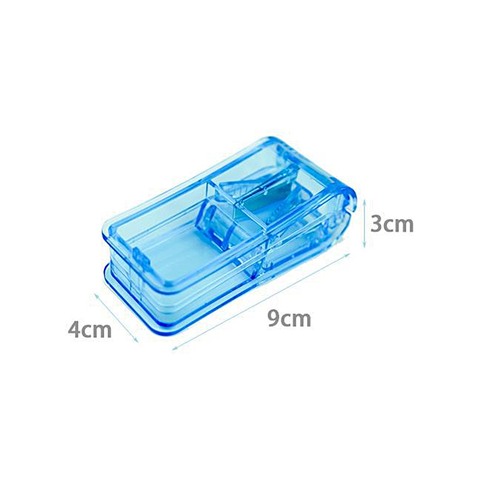3Pcs Portable Pill Cutter Tablet Vitamin Splitter Divider Grinder Travel Medicine Storage Box