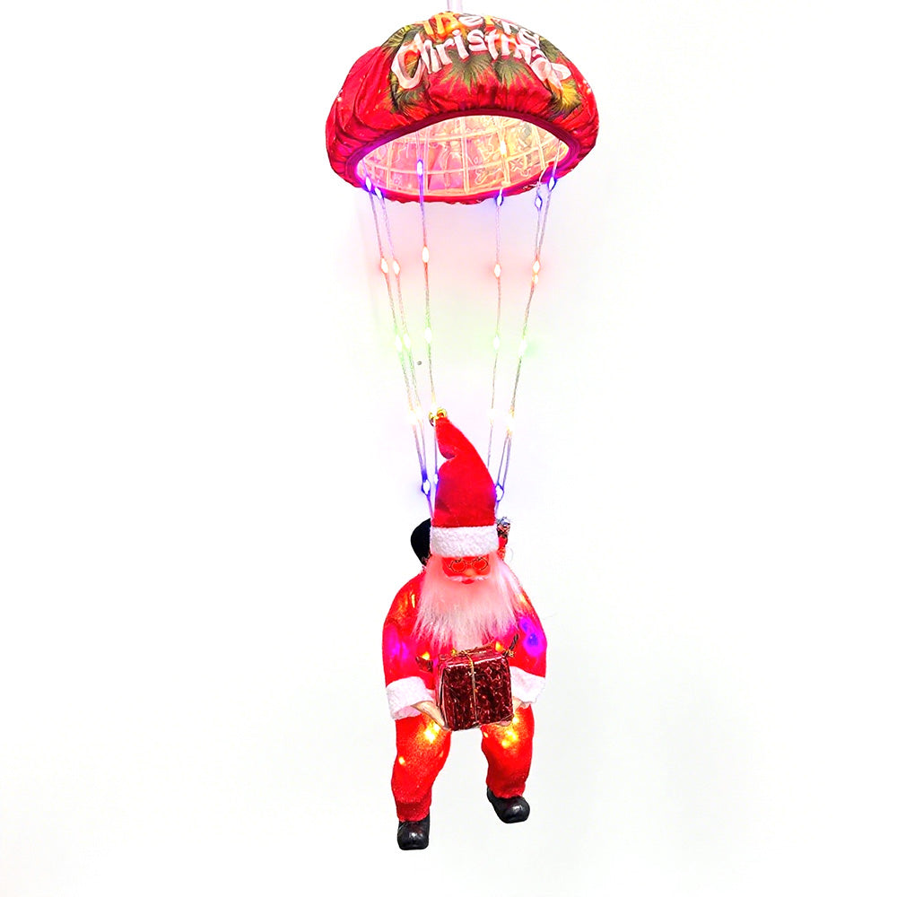 Christmas Decorations Santa Claus Parachute Lights LED Hanging Xmas Tree Decor