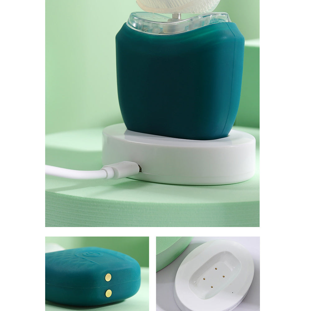 U-Shaped Electric Toothbrush Hands-Free Automatic Toothbrush with Charging Base